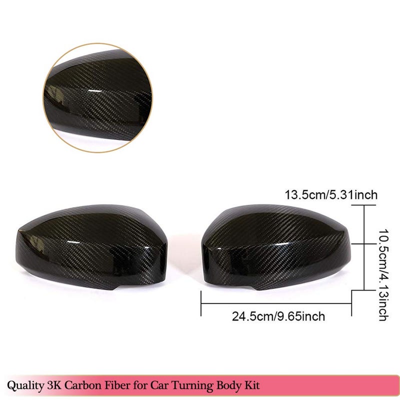 MCARCAR KIT Real Carbon Fiber Mirror Cover Caps Fit for Nissan 350Z Z33 Coupe Convertible 2003-2009 Add-on CF Door Rearview Mirror Caps Car Exterior Outside Shell - Image 4